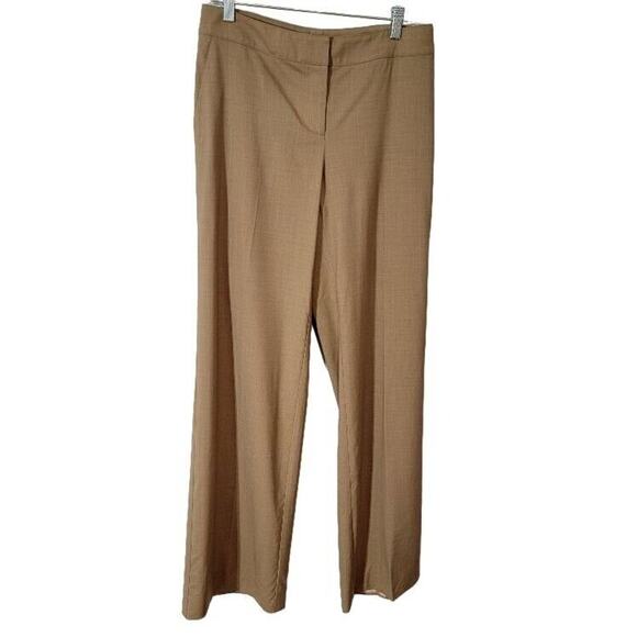 St John Career Pants Flat Front Women's Sz 6 Classic Lightweight Workwear Tan - Picture 1 of 14